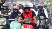 Bupati Sanjaya saat hadir pada event Good Vespa ke-2 Dynotest Bupati Tabanan Cup 2025.