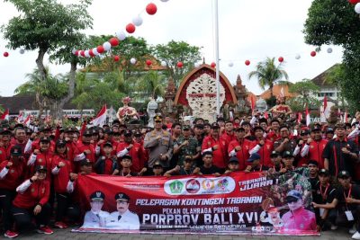 537910033_1170986985057753_2013003950757939769_n Pelepasan kontingen Tabanan yang akan berlaga di ajang Porprov Bali XVI