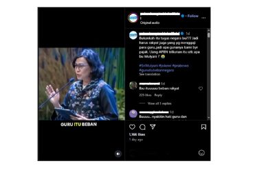 Tangkapan layar rekaman pidato Menkeu Sri Mulyani berisi deepfake hingga hoaks (instagram)