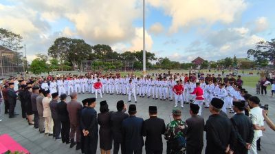 Pengukuhan Paskibraka Kabupaten Bangli tahun 2025.