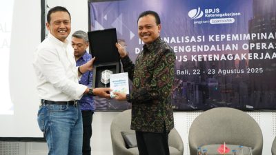 Sekda Dewa Indra menjadi narasumber pada acara Internalisasi Kepemimpinan Etis dalam Pengendalian Operasional yang diselenggarakan oleh BPJS Ketenagakerjaan.
