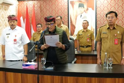 Bupati Sanjaya pimpin pelantikan 56 pejabat Pemkab Tabanan