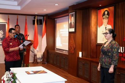 Pengukuhan Ny Rai Wahyuni Sanjaya sebagai Bunda PAUD Kabupaten Tabanan