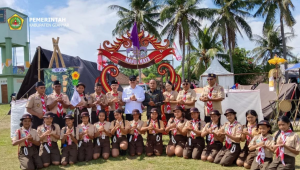 Wakil Bupati Gianyar Anak Agung Gde Mayun Buka Jambore Pramuka Kabupaten Gianyar Tahun 2025