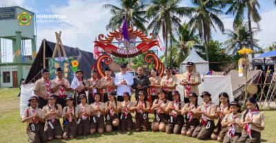 Wakil Bupati Gianyar Anak Agung Gde Mayun Buka Jambore Pramuka Kabupaten Gianyar Tahun 2025