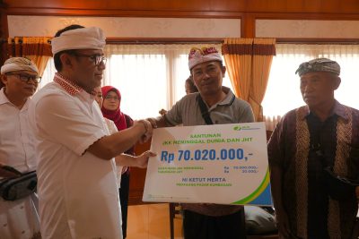 Penyaluran Santunan JKK BPJS Ketenagakerjaan Kepada Ahli Waris Korban Banjir