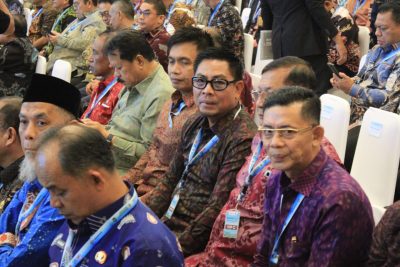 Wakil Walikota Denpasar, I Kadek Agus Arya Wibawa saat mengikuti Rakornas TPAKD 2025, bersama Gubenur, Bupati, Walikota, seluruh Indonesia.