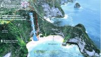 Proyek lift kaca setinggi 180 meter yang terletak di Pantai Kelingking, Nusa Penida, Klungkung, Bali - (Foto: Dok LenteraEsai)