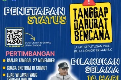 Pemkot Medan tetapkan status tanggap darurat bencana
