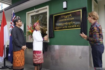 Konjen Australia gunakan aksara Bali untuk penamaan gedung diplomati