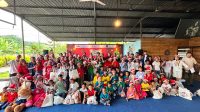 Tebar sukacita natal, bernas 2025 bebagi untuk 150 anak di bali