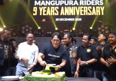 Hadiri Anniversary Mangupura Riders, Wagub Giri Prasta Ajak Komunitas Moge Taat Aturan