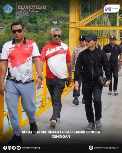 Bupati Satria Tinjau Lokasi Banjir di Nusa Ceningan