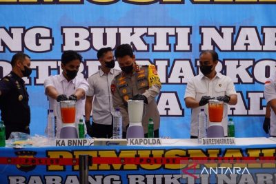 Polda Bali Musnahkan Ganja Hingga Kokain Ribuan Gram