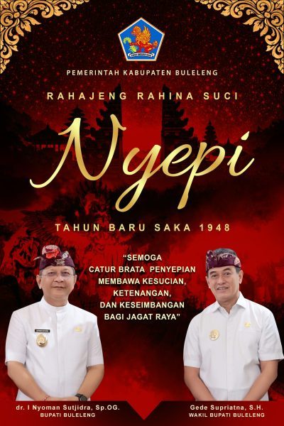 Bupati dan Wakil Bupati Buleleng Ucapkan Selamat Hari Raya Nyepi