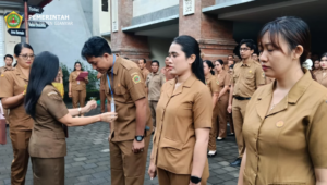 Peringatan Hari Perpustakaan, Dispusar Gianyar Laksanakan Apel dan Pembukaan Bimtek