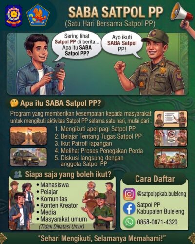 Dobrak Stigma Kaku, Satpol PP Buleleng Luncurkan Inovasi "SABA POL PP" di Bulan Bung Karno