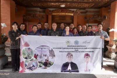Jaya Negara Melepas Secara Resmi Kontingen KTNA Denpasar Menuju Penas XVII Gorontalo