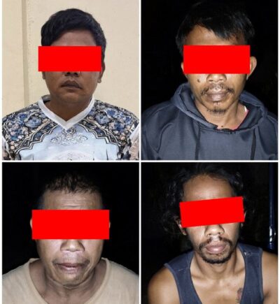 Polres Mesuji Tangkap Empat Orang Terduga Pembunuh Satwa Liar