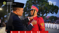Bupati Mahayastra Kukuhkan 75 Anggota Paskibraka Gianyar 2026