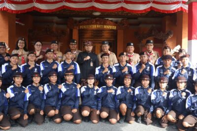 Wawali Arya Wibawa Lepas Kontingen Kwarcab Pramuka Denpasar Ikuti Jambore Nasional 2026