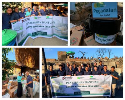 Ringankan Beban Korban Kebakaran, Pegadaian Kembali Salurkan Bantuan di Desa Adat Sade