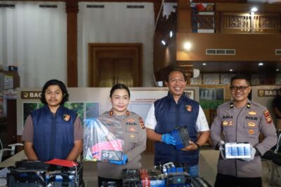 Polres Jembrana tangkap komplotan pencuri baterai tower