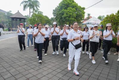 TP PKK Badung Rutinkan Jalan Sehat dan Cek Kesehatan Gratis Tiap Pekan