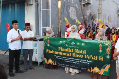 Wabup Supriatna Lepas Peserta Pawai Kirab Maulid Nabi di Masjid Ar-Rasyid
