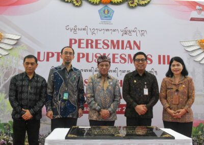 Wamenkes RI Benyamin Paulus Resmikan UPTD Puskesmas III Denpasar Barat