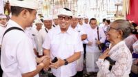 Wawali Arya Wibawa Hadiri Karya Ngenteg Linggih Pura Sekar Jepun Tangkas Kori Agung